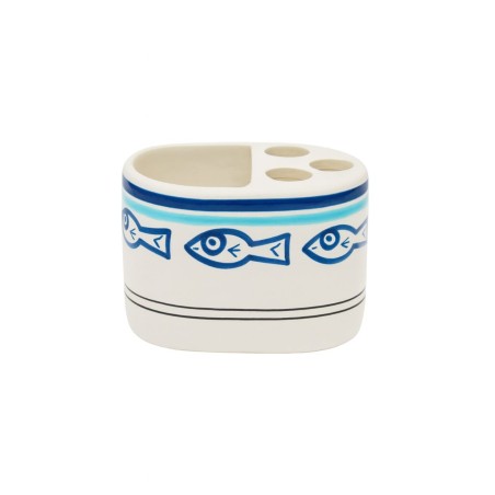 Handmade ceramic sicilian Toothbrush Holder de simone pottery Corfù Handmade ceramic sicilian Toothbrush Holder de simone pottery Corfù